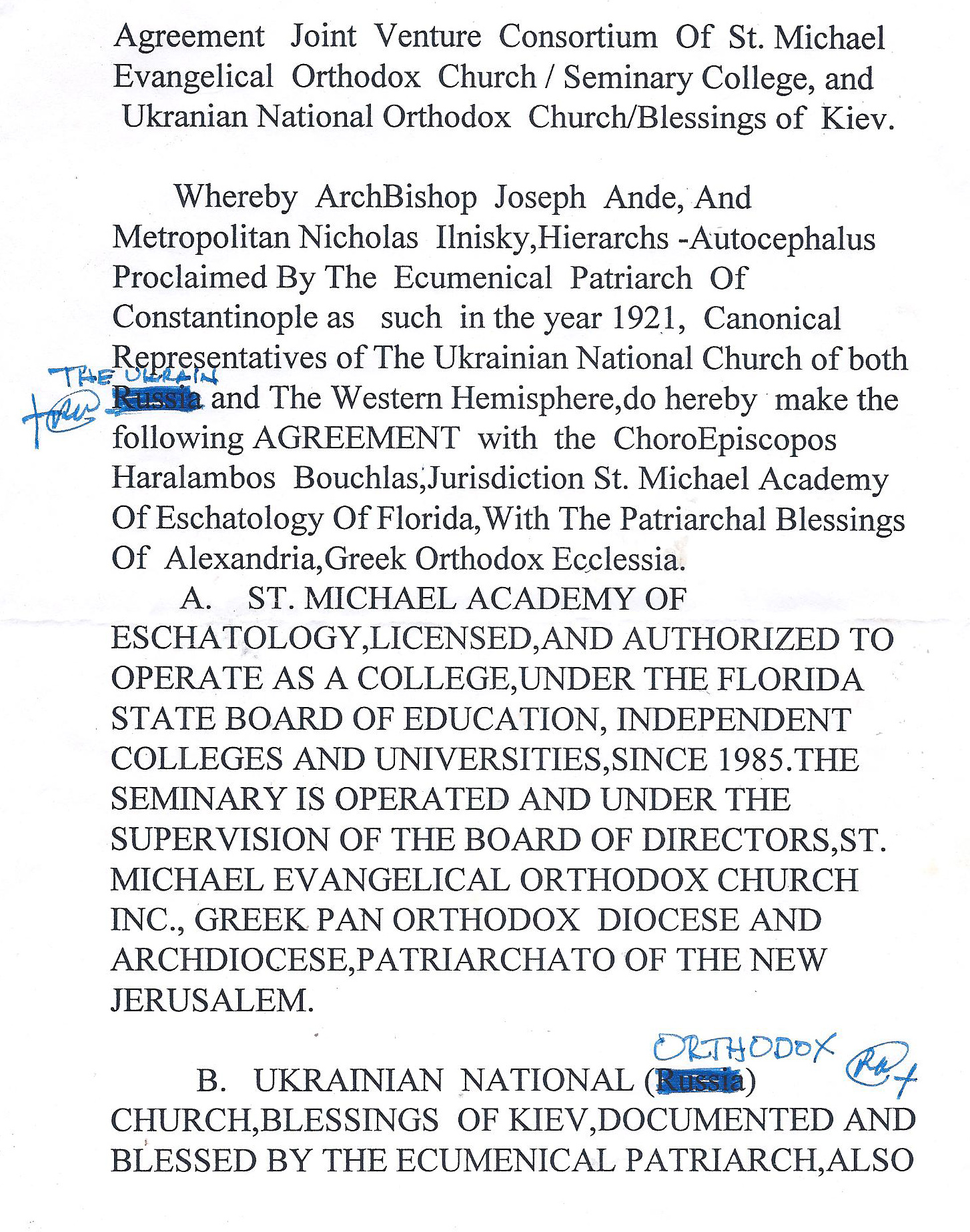 Agreement 1